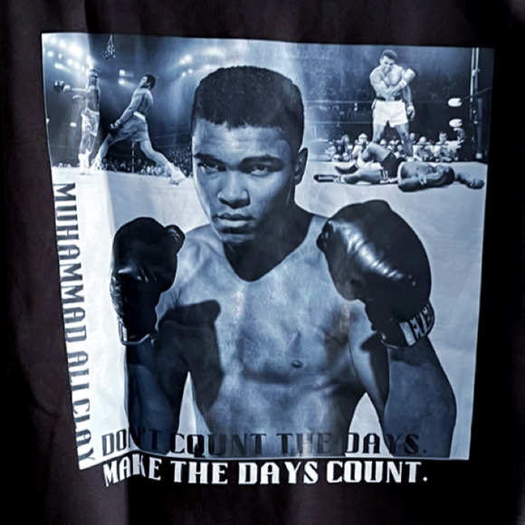 Never Old Muhammed Ali Clay Graphic Hoodie Sweatshirt Black, NWT-XL - Picture 7 of 8